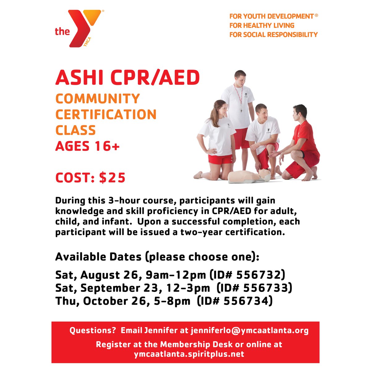 ymca_northwest's tweet photo. Want to become CPR/AED certified? Sign up for a certification class! Check out the flyer below for more information. https://t.co/tKuXIGmJMy