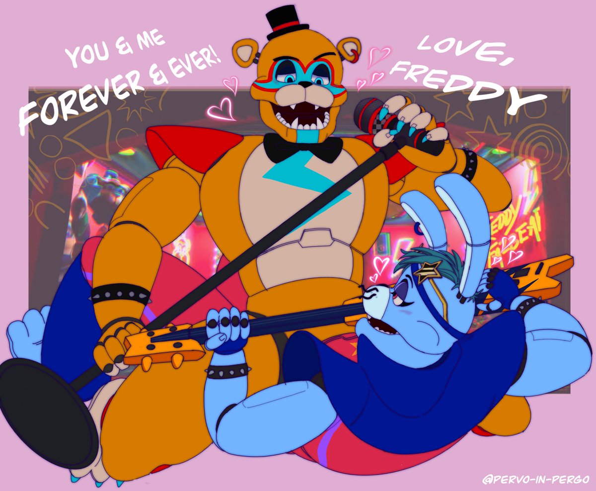 PervyPergo's tweet photo. No way animatronic yaoi is real #fnaf #securitybreachruin #GlamrockBonnie #GlamrockFreddy #fanart https://t.co/ZHPvrBMnoY