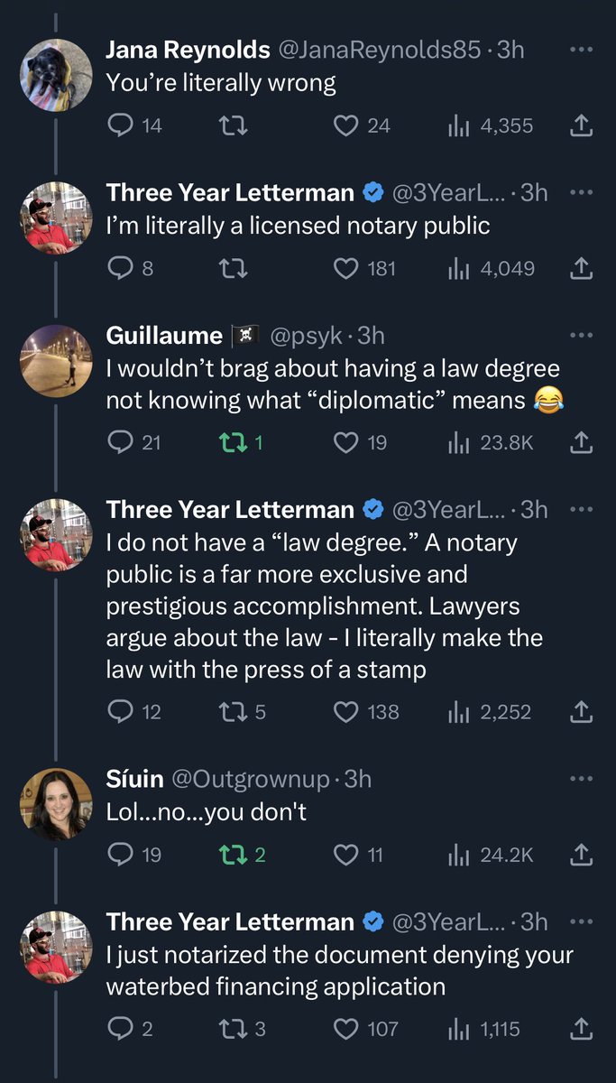 3YearLetterman's tweet photo. Pro Tip: Don’t mess with a notary public https://t.co/uEbBt9YvBv