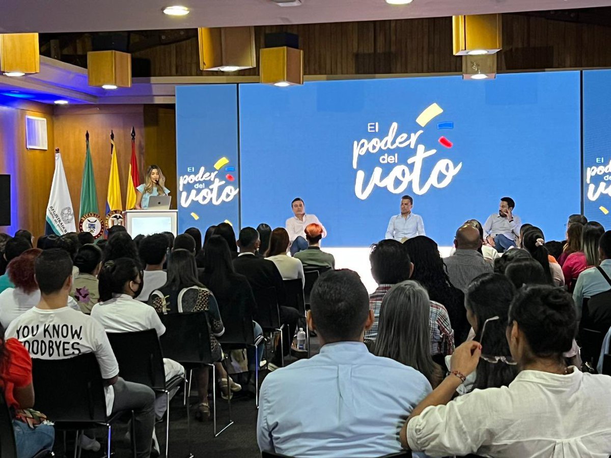 Registraduria's tweet image. Pereira📍cuenta con un censo electoral de aproximadamente 443 268 votantes que participarán en las #EleccionesTerritoriales2023. &apos;El Poder del Voto&apos; sigue recorriendo las regiones del país y llevando a miles de ciudadanos pedagogía electoral. 

#ElPoderDelVoto…