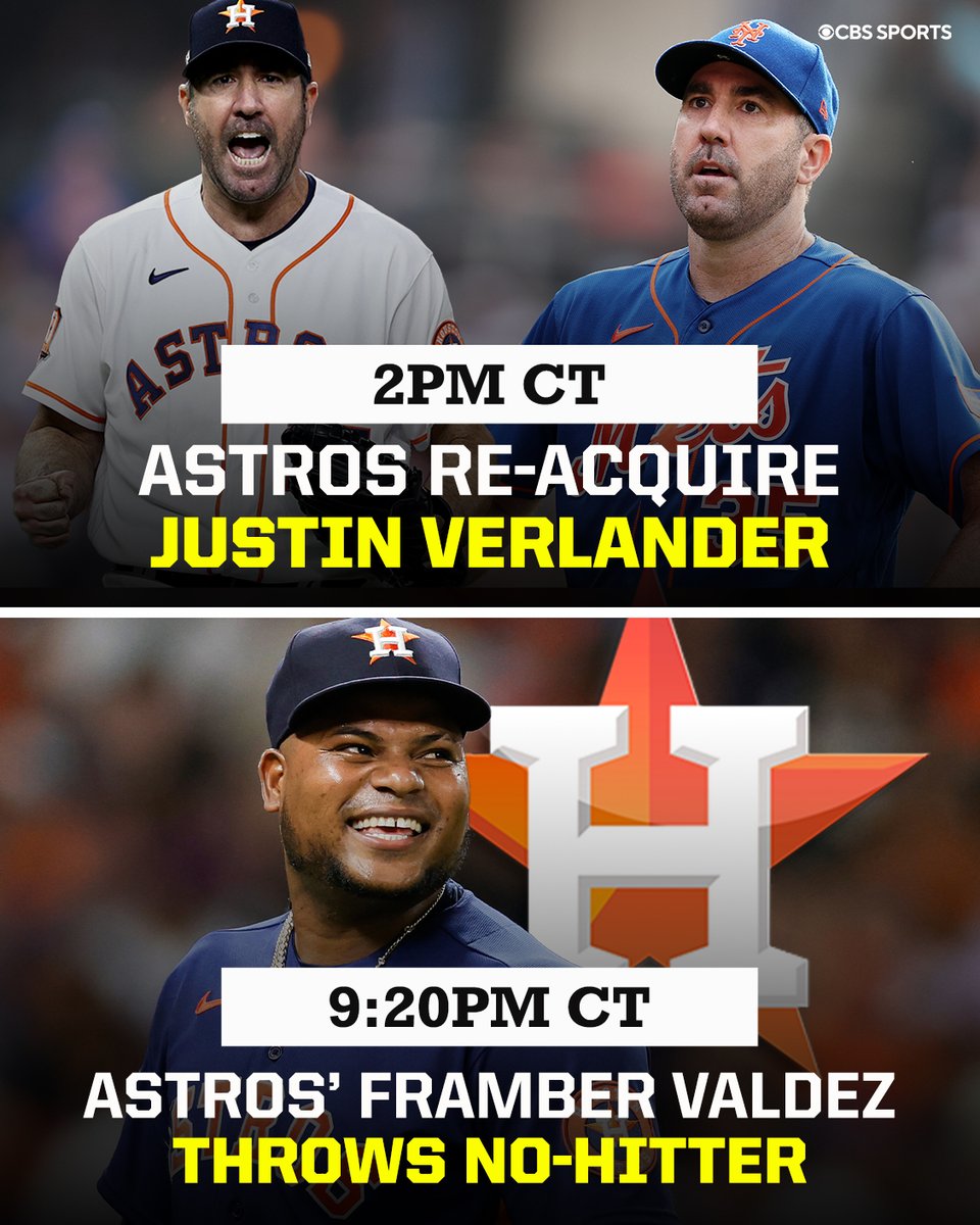 CBSSports's tweet photo. What a day for the Houston Astros. https://t.co/bToQ0ZTvpS