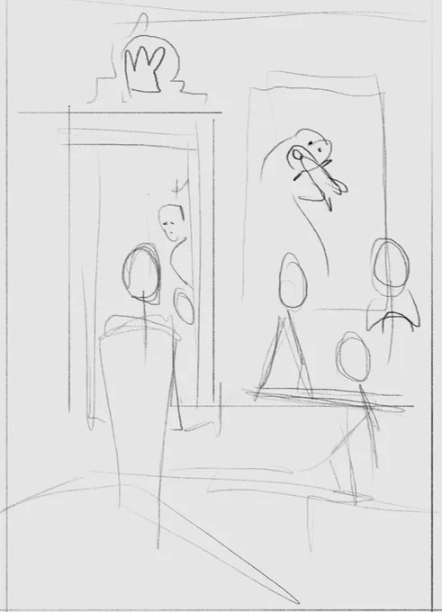 Succession painting I haven't been able to work on but I love the Saturn devouring his son rendition I did, he looks like he's eating a sandwich