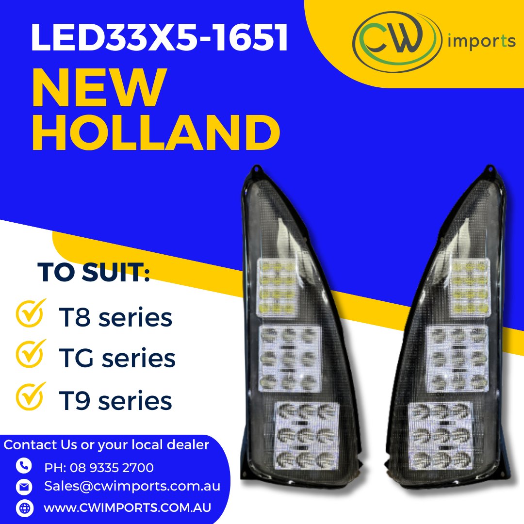 After a 2 1/2 year wait, they are finally in stock, Tear Drop Head Lights for New Hollands