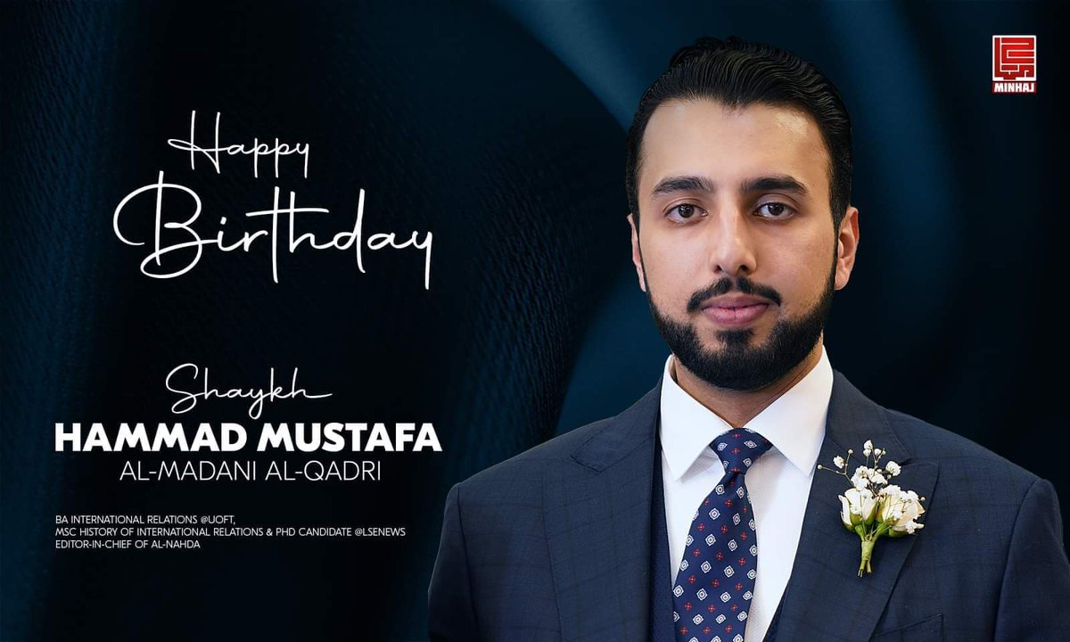 TanzeelaQadri1's tweet photo. #Happy_Birthday_Shaykham #2_August
Happy Birthday to you great grandson of Huzoor Shaykh ul Islam Dr Muhammad Tahir-ul-Qadri mada Zilla hilala, Shaykh Hammad Mustafa al madani al Qadri
May Allah bless you always and may Allah give you long life. https://t.co/rkgspNwNHx