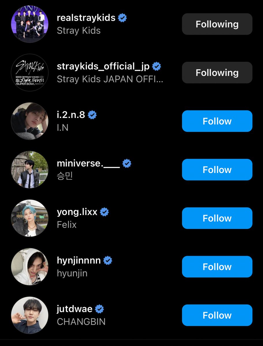 hwangsamericano's tweet photo. OH MY GOD STRAY KIDS HAVE THEIR OWN PERSONAL INSTAGRAMS NOW https://t.co/dADSadLqWv