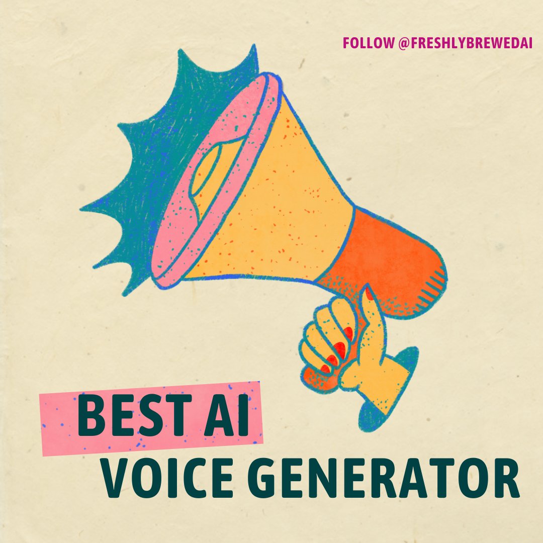 freshlybrewedai's tweet photo. No one can believe that the voice generated by these 8 AI tools isn’t real.

Bookmark (🔖) and give it a sho(u)t.

1. Synthesys: AI audio and video content.
2. Murf. AI: 120+ realistic text to speech voices.
3. Listnr: Natural-sounding audio, multiple languages.
4. Play. ht: Efficient text to voice generator.
5. Speechify: Versatile tool for reading text.
6. LOVO (Genny): Deep control for audio files.
7. Resemble. AI: Custom voice cloning platform.
8. Clipchamp: Video creation with voice generation.
