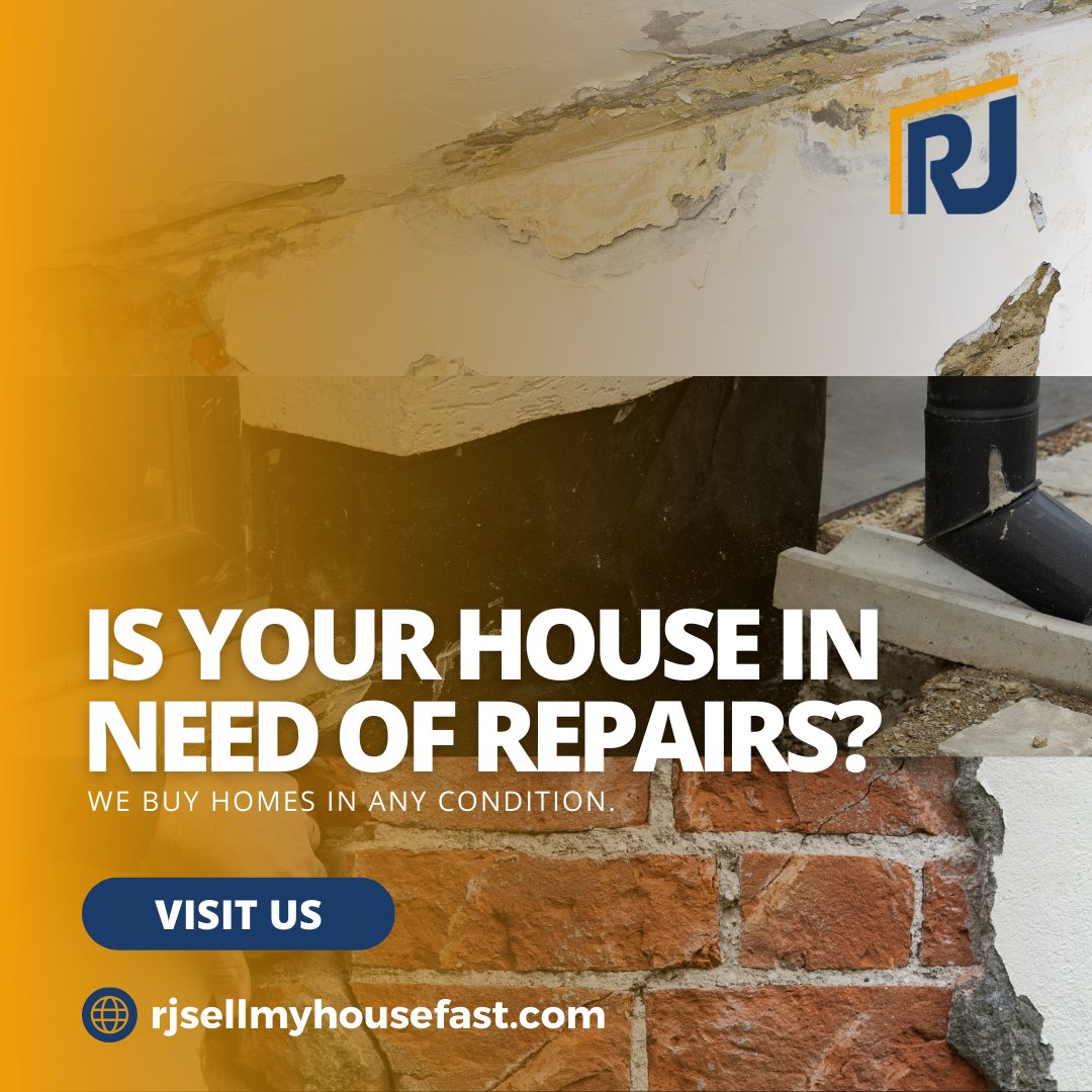 rjsellmyhouse's tweet image. Is your house in need of repairs? Don't worry! RJ Sell My House Fast buys homes in any condition. Skip the renovation expenses and sell your home as-is.

Get a fair cash offer today!

🌐 rjsellmyhousefast.com

#RJSellMyHouseFast #SellAsIs #NoRepairs #FairOffer