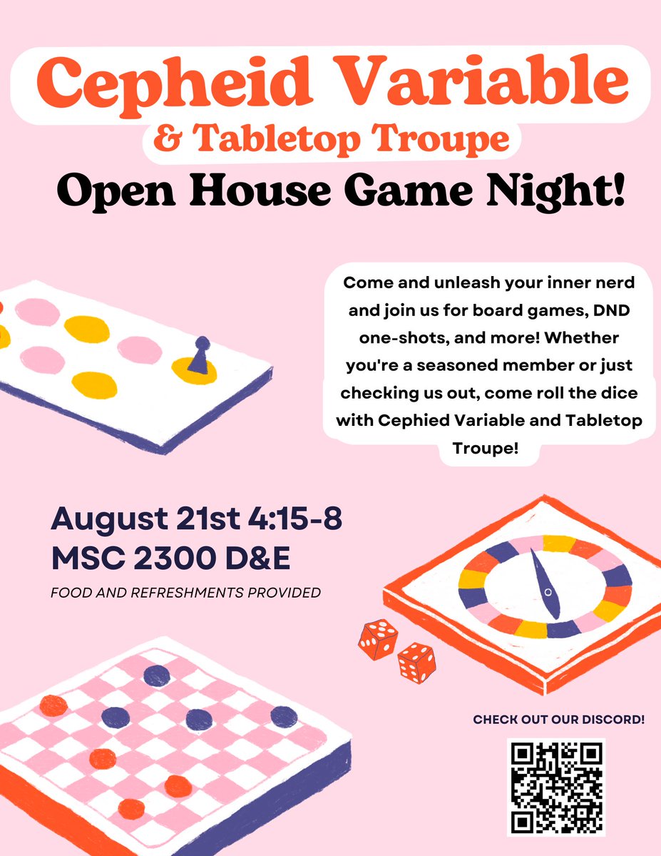 tamucepheid's tweet photo. Come join us August 21st 4:15-8 in MSC 2300 D&amp;E and start off the fall semester right! https://t.co/qMgS08RMU6