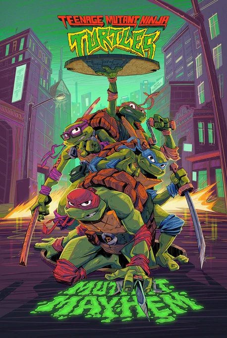 Returning once more for another BLKOUT collab is the one and only ! No matter how dire their situations are-no matter how many foes stand before them, the turtles always stick together and have each other's backs.  Their mutual loyalty to each other is one of my favorite components of their dynamic and mirrors my relationship with my brothers, of which I am eternally grateful for.  Get your tickets for Teenage Mutant Ninja  Mutant Mayhem when it opens August 2nd in theaters everywhere! #SponsoredbyParamount     