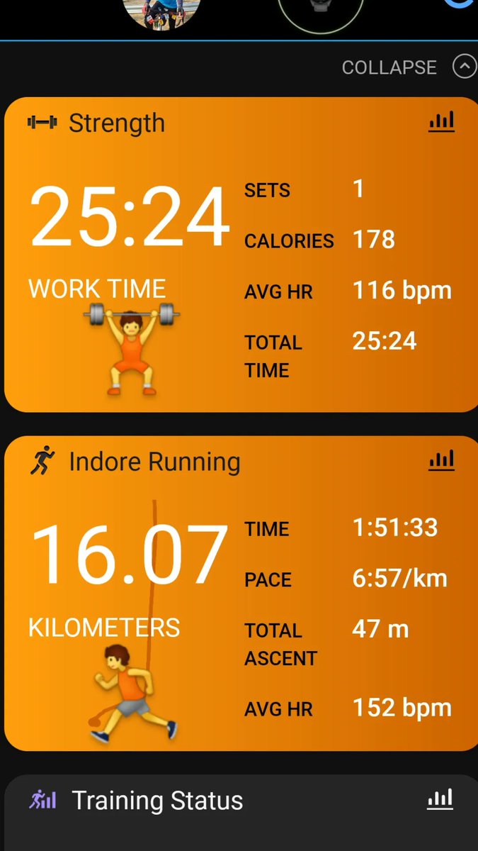 ansul_rathod's tweet photo. आज की मेहनत 🏃+🏋️
Planned Half Marathon लेकिन पैर जवाब दे गए 😏
#running #strenthtraining https://t.co/wBuN6m7cOJ