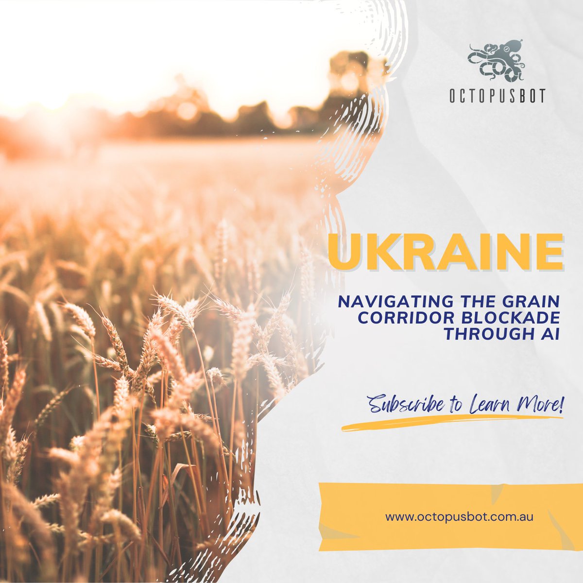 Octopusbot1's tweet photo. π OctopusBot AI: Navigating Ukraine's Grain Blockade πΎπΊπ¦
Ukraine's crisis disrupts agriculture & grain exports.
π Quantify the Impact
π‘ Monitor & Re-Plan Precisely
βοΈ Assess & Mitigate Risks
https://t.co/icFRfD3cic
#UkraineCrisis #GrainBlockade #DataDriven #AI #OctopusBot1 https://t.co/CVClceA1nO