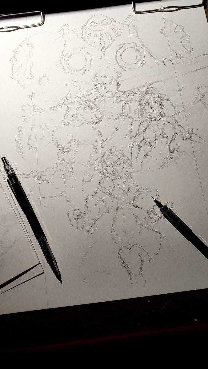 kazmstudios's tweet photo. Doing a #fantastic of #BattleChasers #art #artwork #artist #twitterartist #twittering #comicart #comicartist #sketch #drawing #illustration #illustrationartist @JoeMadx @ImageComics https://t.co/qrJZDyoLRD