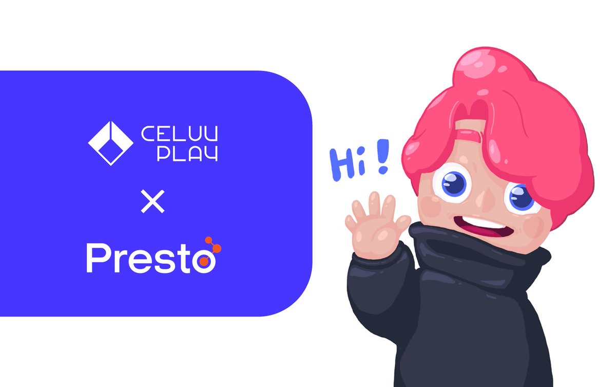 🤝CeluvPlay X Presto Labs🤝
CeluvPlay is a Polygon-based Web3 project, and we are very excited to announce our official partnership with Presto Labs.

Founded in 2014, Presto Labs is a Singapore-based company specializing in algorithmic trading, enabling the quantitative and