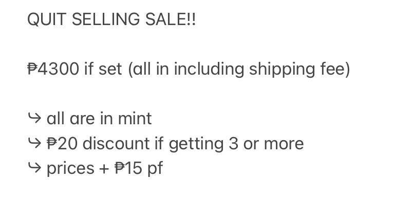 jaemgyumails's tweet photo. ꒰ wts lfb ph ꒱ ||  #jaemgyusells 

QUIT SELLING SALE!! 

nct photocards &amp; unsealed albums 

 ⤷ payo/3days
 ⤷ onhand
 ⤷ mod: flash express ONLY

check thread for other info
dm/reply to claim

﹟wts lfb ph nct dream wayv https://t.co/p3uOxjN7rf