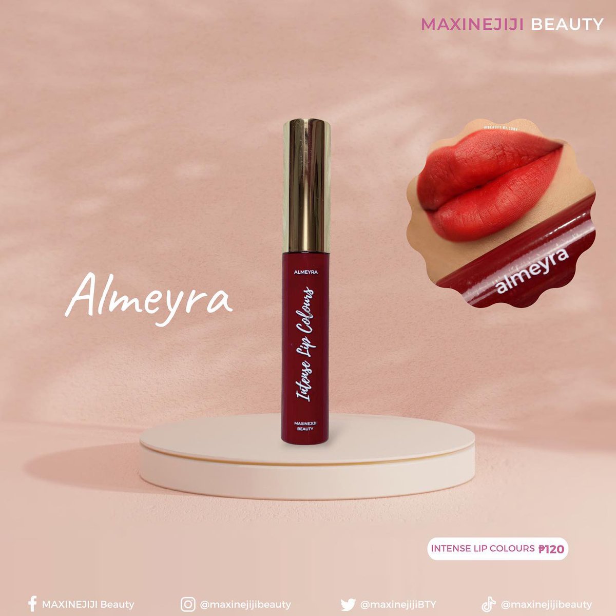 maxinejijiBTY's tweet photo. Instense Lip Color in the shade Almeyra will definitely amp your confidence with its versatility. Upgrade your look—on a budget! No heat can beat its intensity. 🥰💋

#BeautyWithoutLimits
#MAXINEJIJIBeauty https://t.co/cjqkJMEK7Q