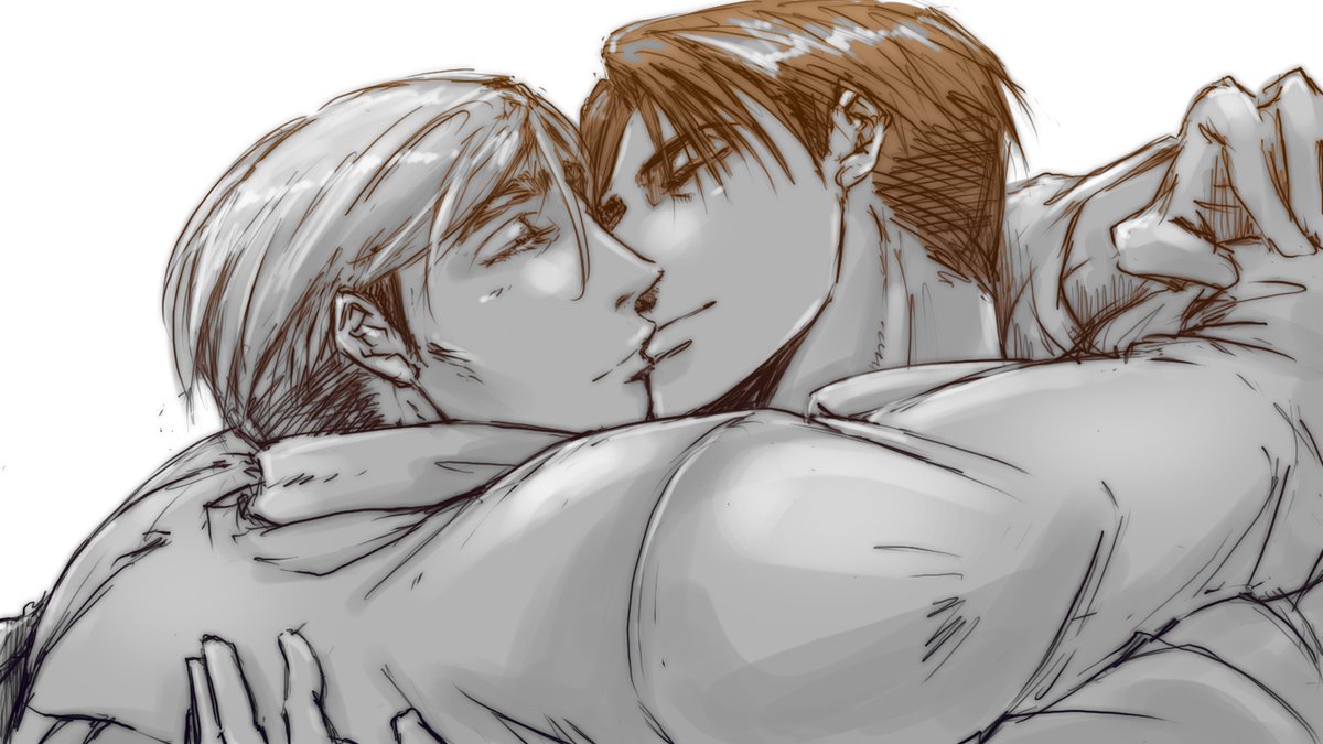 tritasa13's tweet photo. #LeviErwin Kiss you https://t.co/z9WglfGOJm