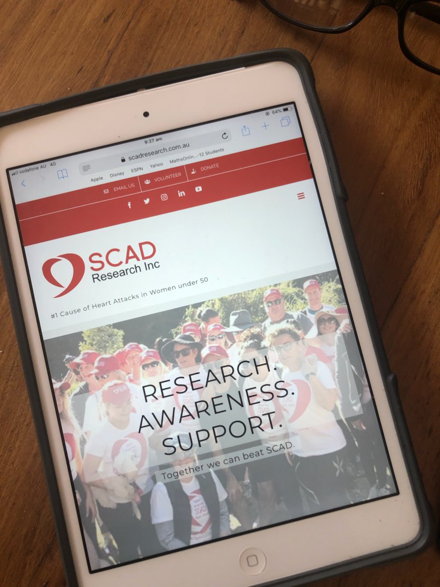 SCADResearchAus's tweet photo. Australia's #1 source of information on SCAD Heart Attacks. 13k site visitors per month, top ranked Google site, source of latest global medical reports into SCAD and best practice patient advice, developed with @VictorChangInst @heartfoundation @MayoClinicCV funded with grant https://t.co/jx1XfyQJZl