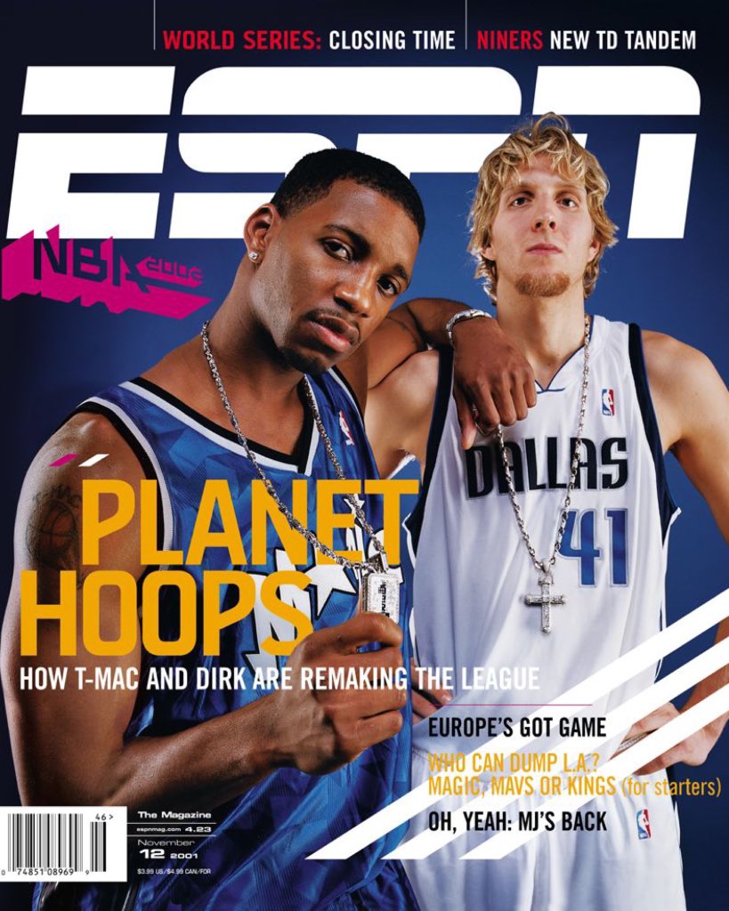 ThrowbackHoops's tweet photo. T-Mac &amp; Dirk (2001) https://t.co/u6l0PnU2za