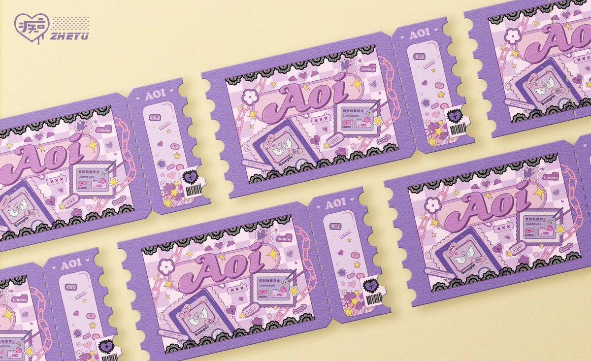 _LuvLuvclub2's tweet image. ✧⁺ 𝙏𝙞𝙘𝙠𝙚𝙩 𝙘𝙤𝙢𝙢𝙞𝙨𝙨𝙞𝙤𝙣 ⁺✧

⁺　𝑨𝒐𝒊
⁺　票卡設計

-

粉粉粉紫紫，自己很喜歡這張💜

-

#GraphicDesign #TicketDesign #LogoDesign #Stickers 
#平面設計 #貼紙 #票根 #收據 
#グラフィックデザイン