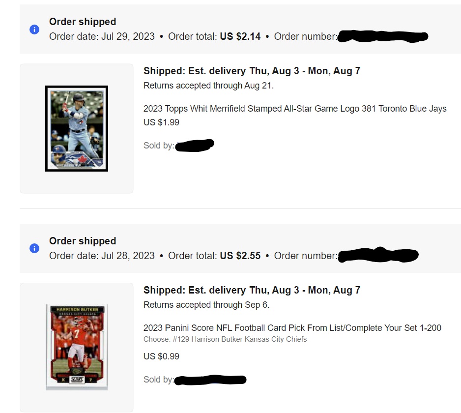 IT_guy8706's tweet photo. Parker down after getting 7 teeth removed today. Can't do much for a couple of days. I had to right?

Let's add a cheap Whit patch &amp; new All-Star stamped Blue Jays card, and two of the new Harrison Butker score parallels! 😁

#TwoHitWhit #ButtKicker
@WhitMerrifield @buttkicker7 https://t.co/RXBhertwce