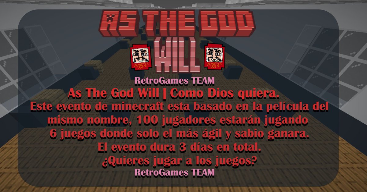 TheGoodWillMC12's tweet photo. 🍄¡Nuevo Proyecto por parte de #RetroGamesTEAM!🍄

🔥¿Algún Streamer interesado en participar?🔥 https://t.co/gCR9qxGR28