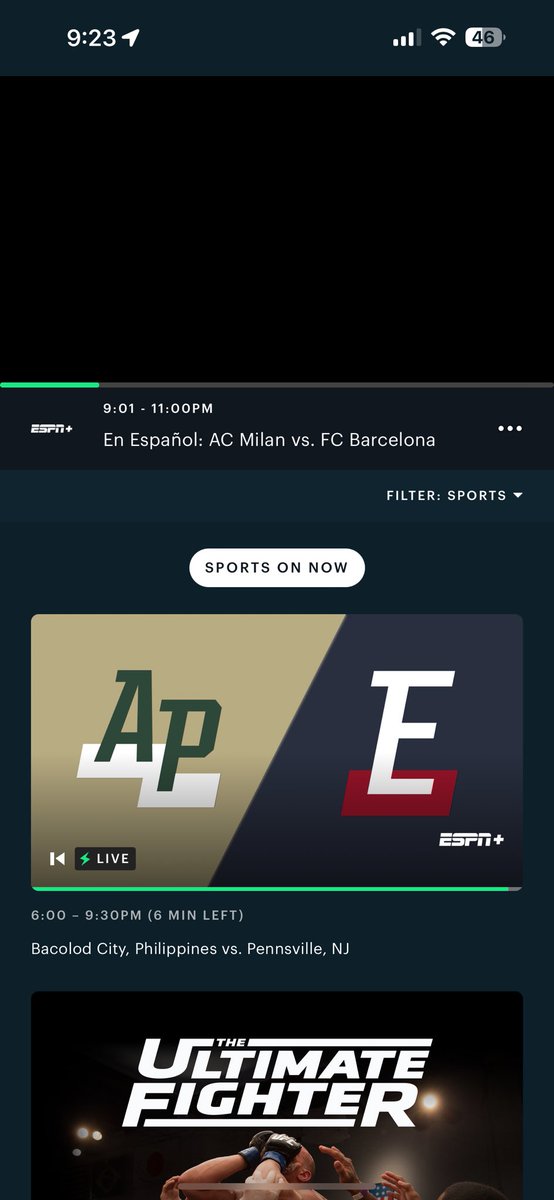 alanplur's tweet photo. @ESPNPlus The match doesn’t play in your app because - somehow - it’s not available in my region. But also - somehow - the same match plays without issues in ESPN+ through the @hulu app. 🙃🤦🏻‍♂️ https://t.co/Ap5hPatSTX