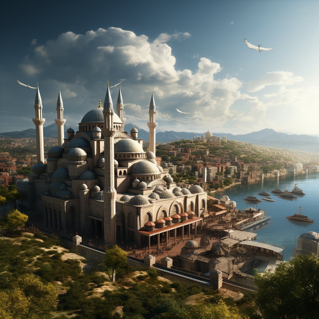 SummationSymbol's tweet photo. "Constantinople, the majestic capital of the Byzantine Empire, held a strategic position as an economic and cultural hub. 

No wonder it earned the title 'Queen of Cities'! 👑✨ #Constantinople #ByzantineEmpire #History https://t.co/Rdz02SqO0Z