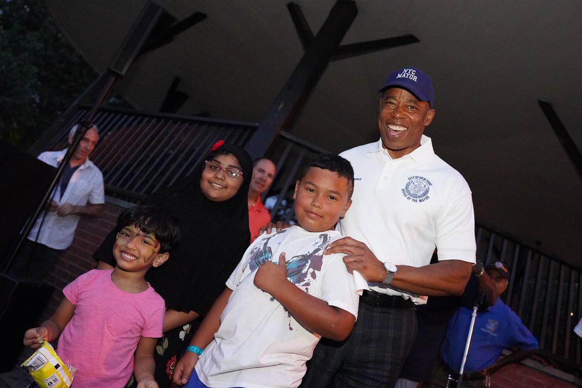 NYCMayorsOffice's tweet photo. ...and out #inQueens!
#NNO2023 https://t.co/zkqAgjLj9p