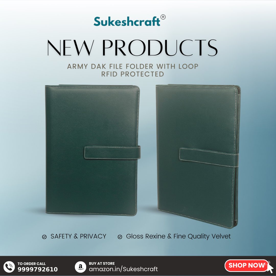 sukeshcraft's tweet image. 𝐒𝐮𝐤𝐞𝐬𝐡𝐜𝐫𝐚𝐟𝐭 𝐀𝐫𝐦𝐲 𝐃𝐚𝐤𝐅𝐨𝐥𝐝𝐞𝐫 𝐖𝐢𝐭𝐡 𝐋𝐨𝐨𝐩

𝗕𝘂𝘆 𝘁𝗵𝗶𝘀 𝗽𝗿𝗼𝗱𝘂𝗰𝘁 𝐚𝐭 𝐚𝐦𝐚𝐳𝐨𝐧 amz.run/6wxe
𝗧𝗼 𝗼𝗿𝗱𝗲𝗿 𝗖𝗮𝗹𝗹: 𝟵𝟵𝟵𝟵𝟳𝟵𝟮𝟲𝟭𝟬

#dakfolder #documentfolder #filesfolder #Sukeshcraft #OfficeStationary #amazon