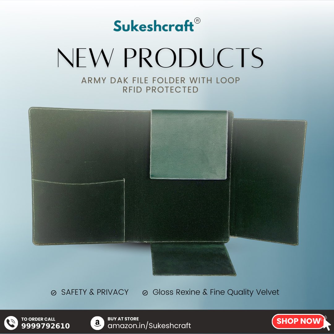 sukeshcraft's tweet image. 𝐒𝐮𝐤𝐞𝐬𝐡𝐜𝐫𝐚𝐟𝐭 𝐀𝐫𝐦𝐲 𝐃𝐚𝐤𝐅𝐨𝐥𝐝𝐞𝐫 𝐖𝐢𝐭𝐡 𝐋𝐨𝐨𝐩

𝗕𝘂𝘆 𝘁𝗵𝗶𝘀 𝗽𝗿𝗼𝗱𝘂𝗰𝘁 𝐚𝐭 𝐚𝐦𝐚𝐳𝐨𝐧 amz.run/6wxe
𝗧𝗼 𝗼𝗿𝗱𝗲𝗿 𝗖𝗮𝗹𝗹: 𝟵𝟵𝟵𝟵𝟳𝟵𝟮𝟲𝟭𝟬

#dakfolder #documentfolder #filesfolder #Sukeshcraft #OfficeStationary #amazon