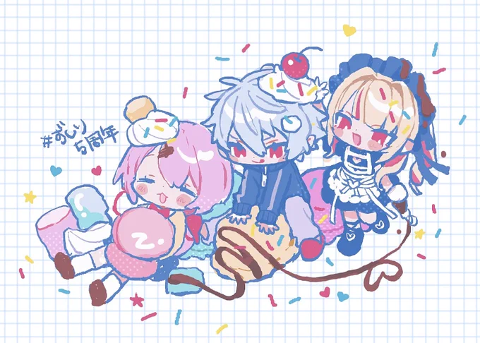  #ずしり5周年 #しいなーと #KuzuArt #りりむとおえかき