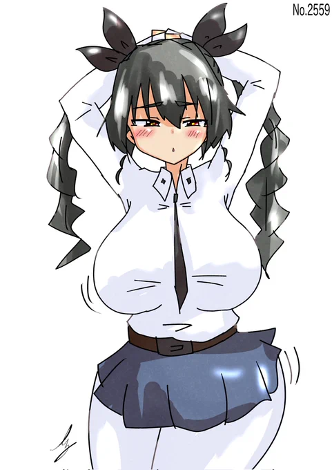 [ふりふりアンチョビ]  #1日1ドゥーチェ
