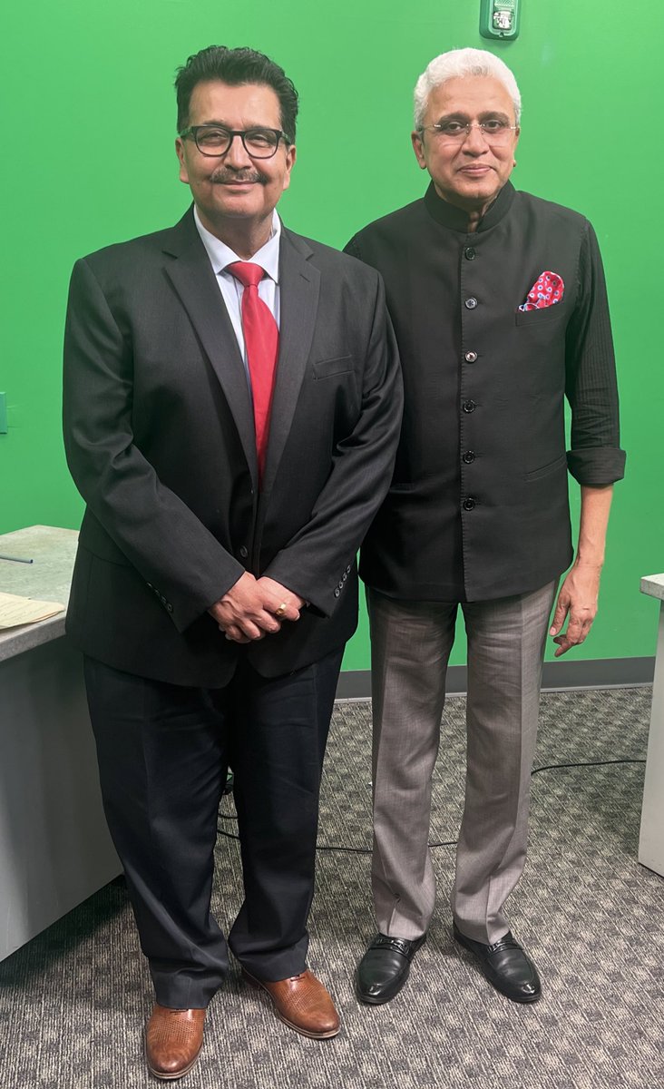 A pleasure interacting with Ajay Singh, author of “ The Architect of The New BJP” at ITVGold studio, New Jersey for Insight Tonight with Ashok Vyas. Ajay ji is a senior journalist and press secretary, President of India. @randhir_jk @PMOIndia