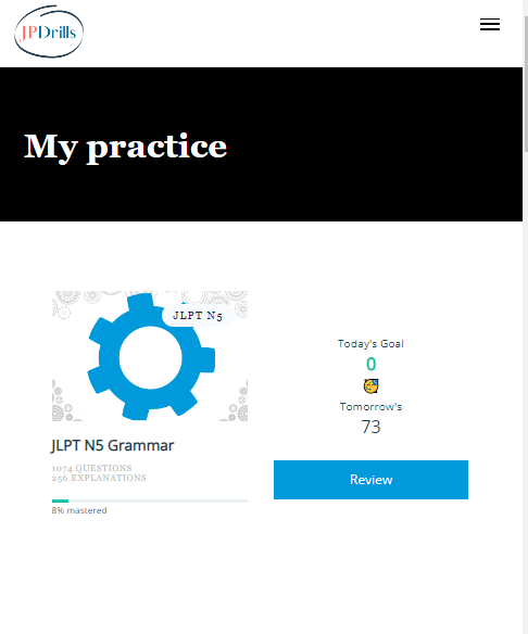 JPDrills's tweet photo. Diligently reviewing each day ... but are you becoming more fluent or just knocking down daily goals?
JPDrills lets you know with a progress bar based on actual proficiency
Available on your new home page...
https://t.co/Z9NvJ710Lb
#jlpt #practiceJapanese #studygram https://t.co/rrWTWs1wVm