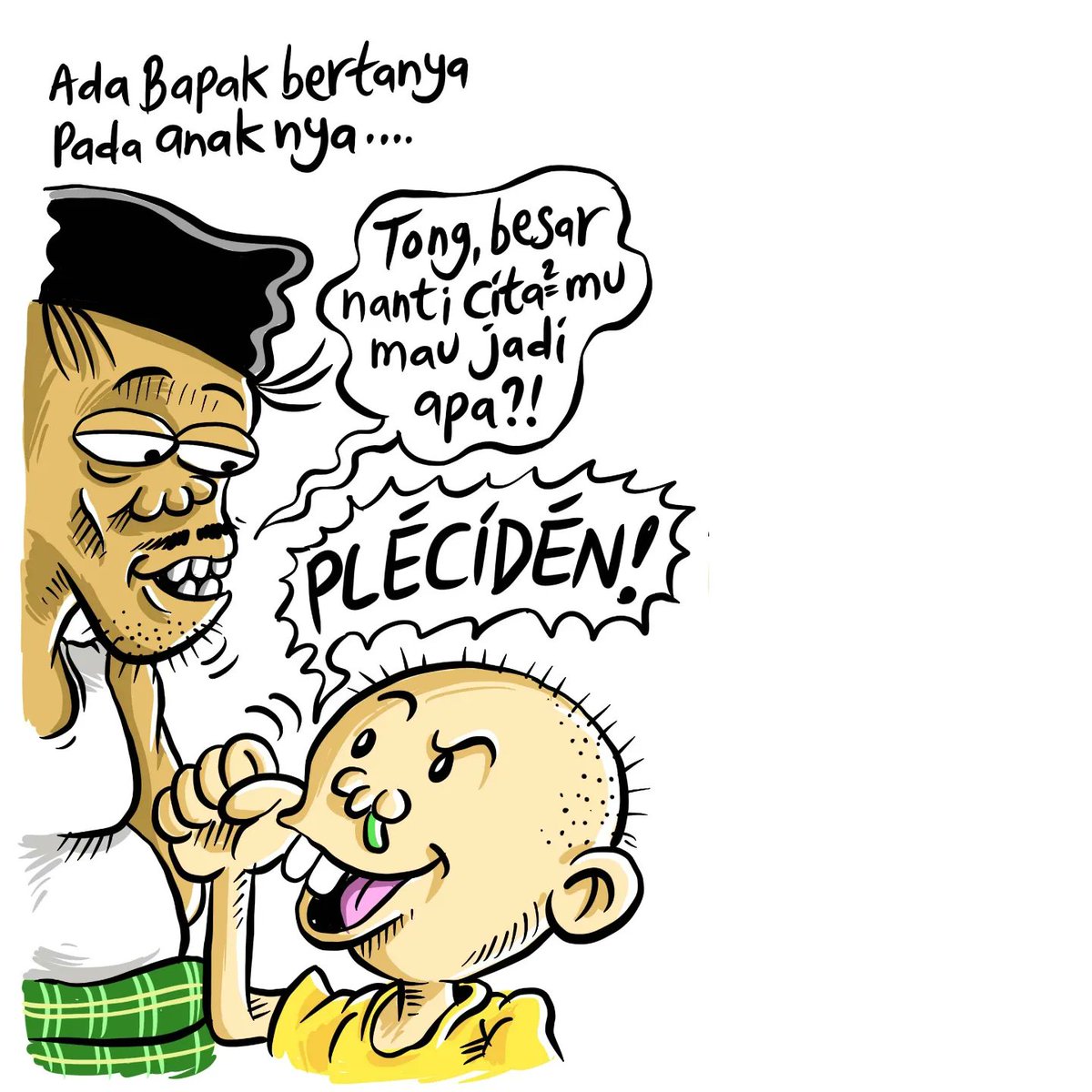 mice_cartoon's tweet photo. Cita-cita jadi Presiden dong
#politiksantundalamkartun #pilpresindonesia #micecartoonofficial https://t.co/YEwZinJuPq