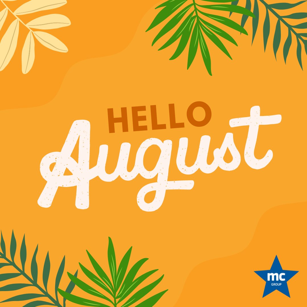 mcGroupGlobal's tweet photo. Summer may be winding down, but our spirits are still soaring high as we welcome this beautiful month! 🎉
#worldofideas #mcgroup #August2023 https://t.co/9BJQJcPWwg