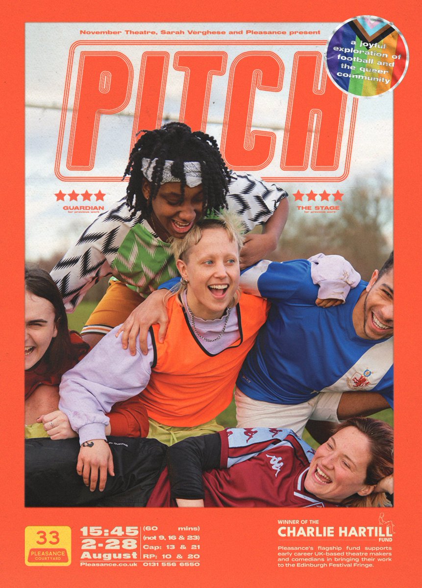 Happy first day of <a href="/edfringe/">Edinburgh Festival Fringe</a> everyone - we are overwhelmingly excited to finally share PITCH with you after over a year of dreaming, playing, creating, you can catch our joyful and proud show <a href="/ThePleasance/">Pleasance</a> Above, 3.45pm.