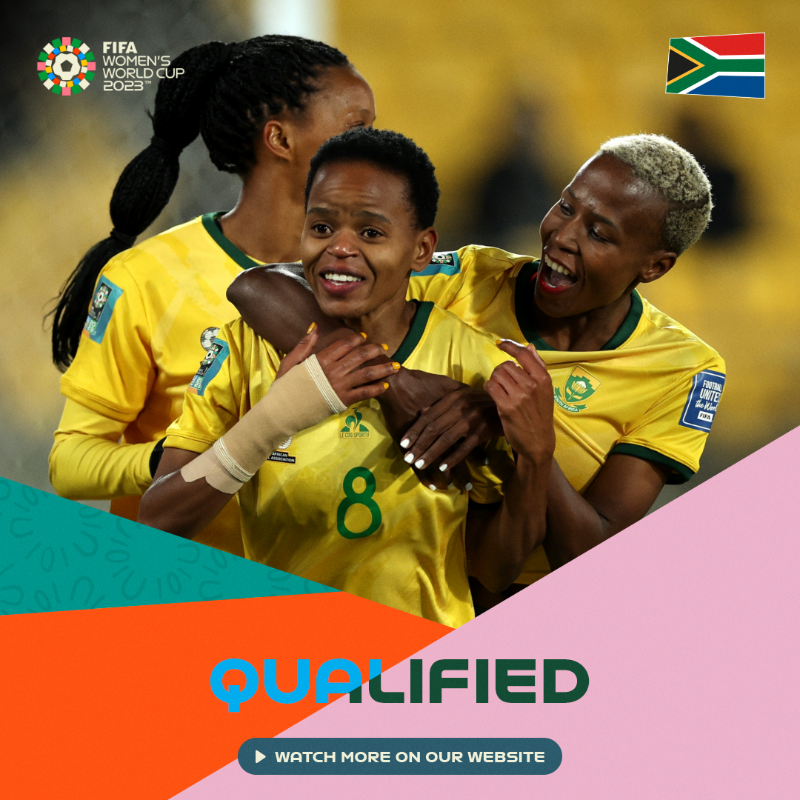FIFAWWC's tweet photo. South Africa are through to the knockout stages for the first time in their #FIFAWWC history! 🇿🇦