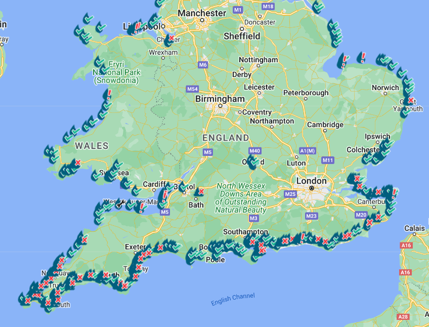 sascampaigns's tweet photo. This is how our coastlines look in the second week of summer holidays. Rife with #sewagepollution. ❌💩

Planning a trip to the seaside? Make sure you download the SSRS to receive live water quality alerts for 450+ locations in the UK: https://t.co/w5VkGzMRyq. https://t.co/OfEowg4oui
