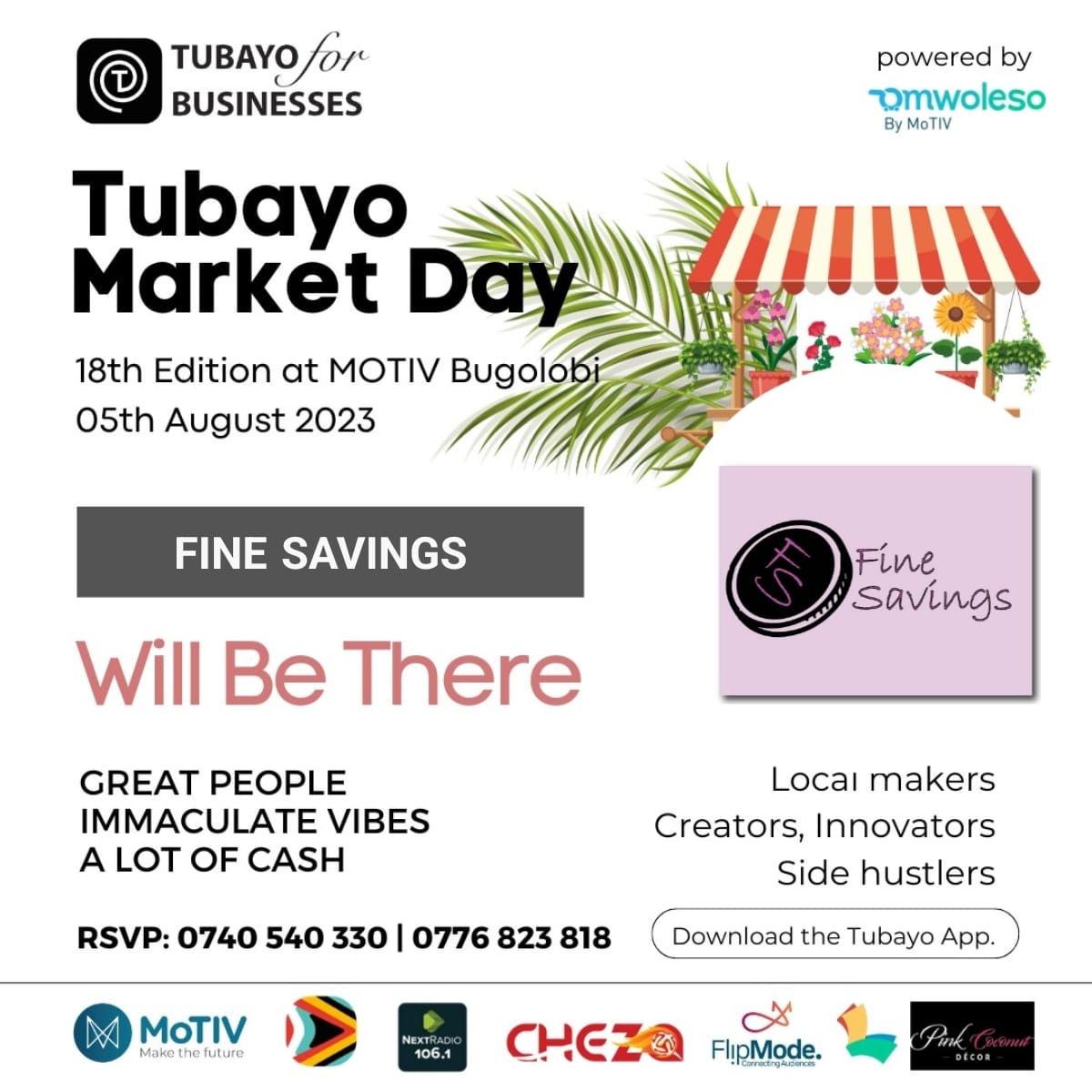 We shall be physically launching  our brand new collection "Affirmation edition" at the biggest market day in uganda @tubayo_marketday that will be taking place <a href="/MotivUG/">MOTIV</a>  Mark your calendar and come through to support us and a number of other innovative vendors.
#tubayomarketday