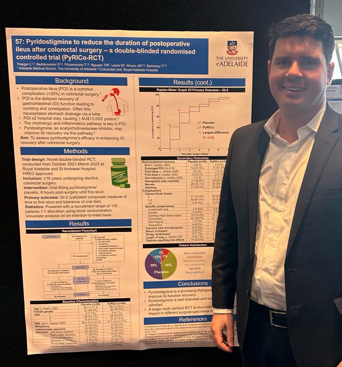 Luke Traeger (@luke_traeger) on Twitter photo Really pleased to present the trial from my PhD at the UoA Florey conference and win the surgical prize. Special thanks to my supervisors <a href="/tarik_sammour/">Tarik Sammour</a> and coauthors. <a href="/bedrikovetski/">Sergei Bedrikovetski</a> <a href="/drtfitz_littleT/">Tracy Fitzsimmons</a> <a href="/tmn31_/">Thuy-My Nguyen</a> <a href="/RAHcolorectal/">RAH Colorectal Research Group 🫐</a> Looking forward to getting the manuscript out soon. Really pleased to present the trial from my PhD at the UoA Florey conference and win the surgical prize. Special thanks to my supervisors <a href="/tarik_sammour/">Tarik Sammour</a> and coauthors. <a href="/bedrikovetski/">Sergei Bedrikovetski</a> <a href="/drtfitz_littleT/">Tracy Fitzsimmons</a> <a href="/tmn31_/">Thuy-My Nguyen</a> <a href="/RAHcolorectal/">RAH Colorectal Research Group 🫐</a> Looking forward to getting the manuscript out soon.