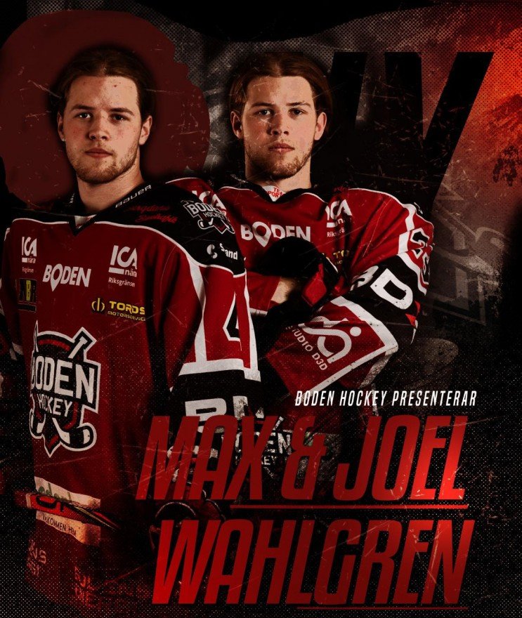 Max och Joel fortsätter en säsong till!
👥️  ❤️🖤
bodenhockey.se/tvillingarna-f…