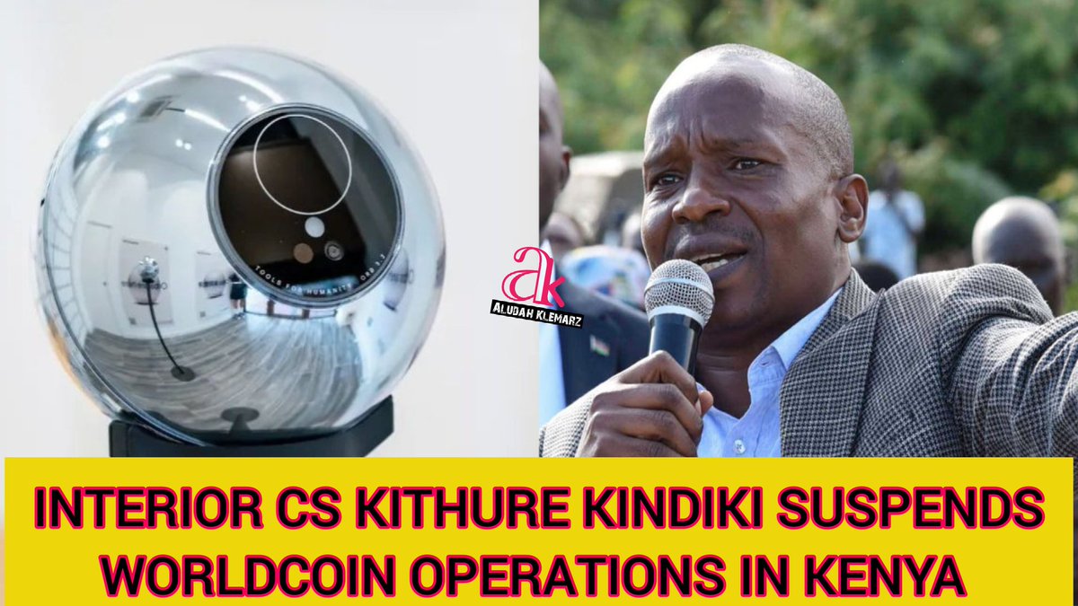 AludahKlemarz's tweet image. BREAKING NEWS: INTERIOR CS KITHURE KINDIKI SUSPENDS WORLDCOIN OPERATIONS IN KENYA 

#worldcoin
#kithurekindiki
#interiorcs

youtu.be/HV_AA78Ee4w