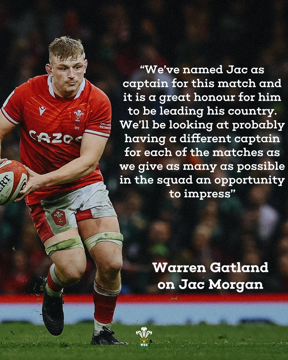 🎙 Warren Gatland on the naming of Jac Morgan as Captain 👇

#WelshRugby