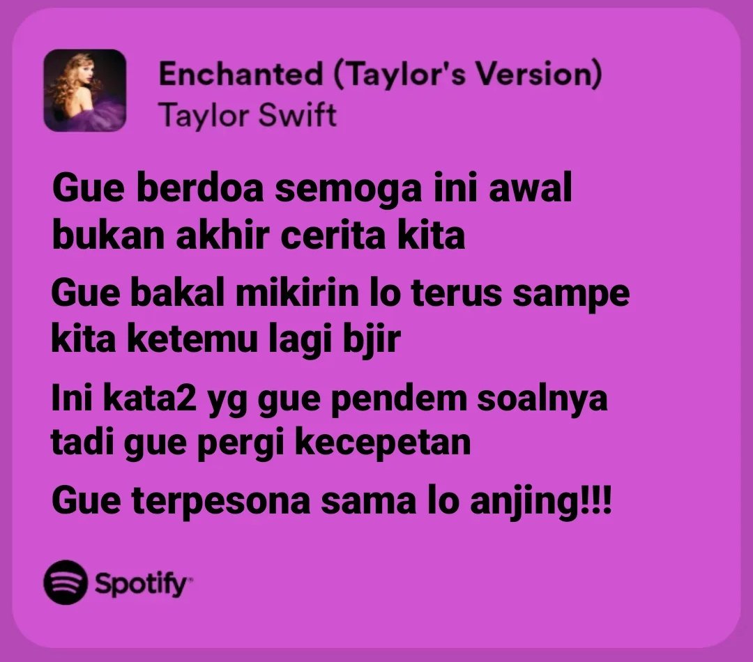 ucynosure's tweet photo. kumpulan lagu mba taylor, lirik terjemahan ngab versi

a thread : https://t.co/3jRumzfUer