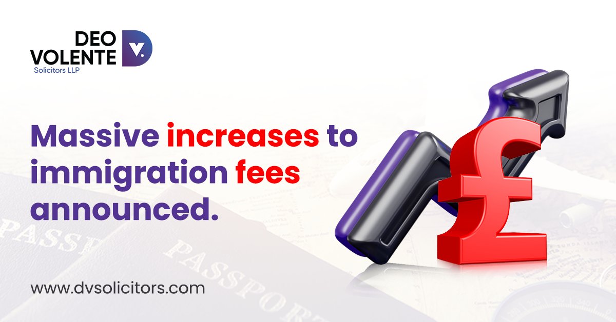 𝐌𝐚𝐬𝐬𝐢𝐯𝐞 𝐢𝐧𝐜𝐫𝐞𝐚𝐬𝐞𝐬 𝐭𝐨 𝐢𝐦𝐦𝐢𝐠𝐫𝐚𝐭𝐢𝐨𝐧 𝐟𝐞𝐞𝐬 𝐚𝐧𝐧𝐨𝐮𝐧𝐜𝐞𝐝!
For more information, please contact us at 
dvsolicitors.com 

#immigrationfee #immigrationsolicitors #ImmigrationtoUK #uk #inmigrantes #DVSolicitors #DeoVolenteSolicitors