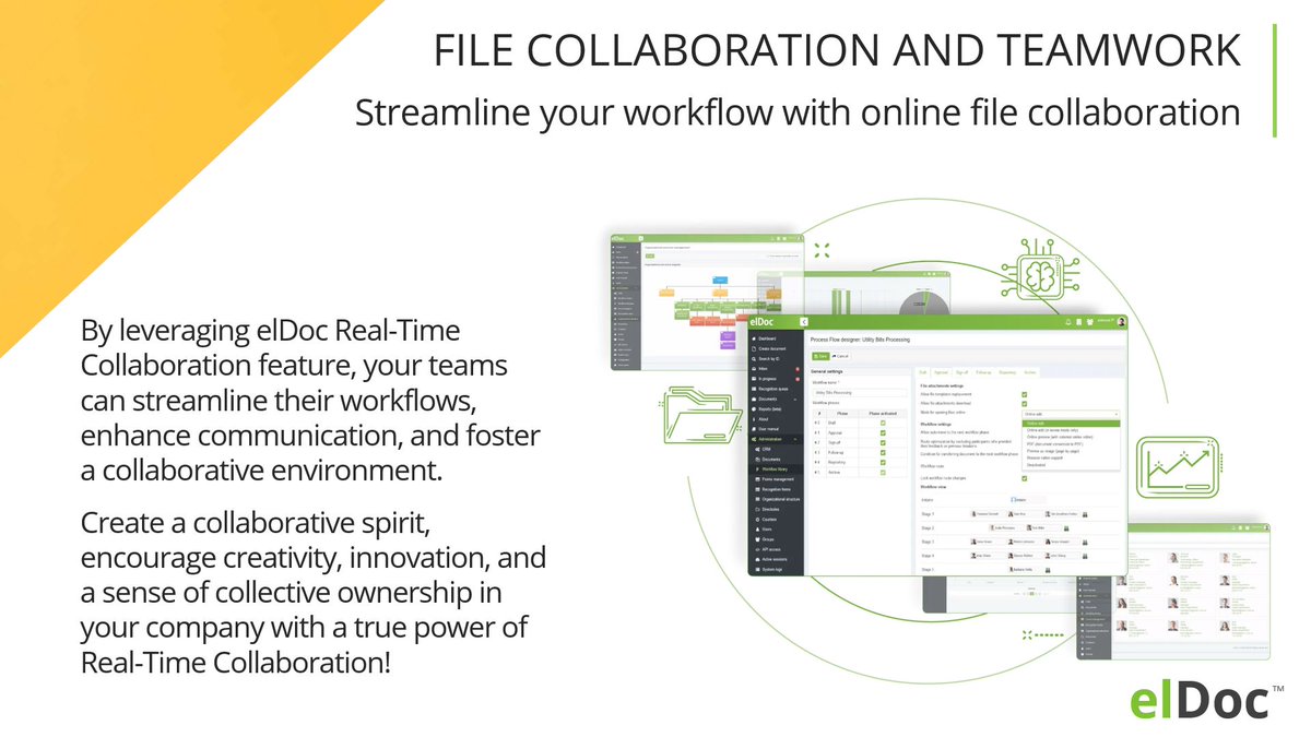elDoc_online's tweet photo. By leveraging #elDoc #RealTimeCollaboration feature, your teams can streamline their workflows, enhance communication, and foster a collaborative environment. 

Learn more 👉 https://t.co/Rpkys7Lc1m 

#FileCollaboration #OnlineEditing #AnywhereOperations #SaaS #NoCode #BPM https://t.co/oVi7by8n7W