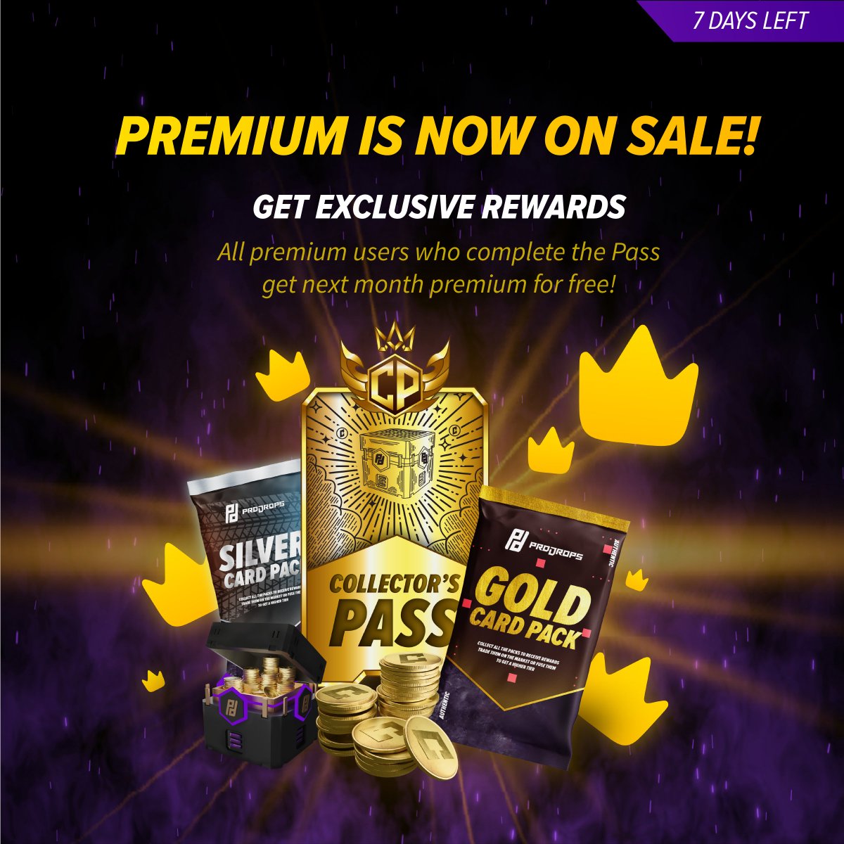 Pass 8 is now live!! 

For the next  7 days, the price of the Premium Pass will be reduced to 475 PDP ($4.75)!

Also, we've lowered the total XP required to complete the pass!

Premium Pass members who complete the pass, get the next month's Premium Pass for FREE!