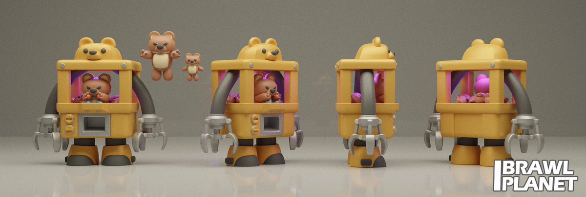 Error404Zheng's tweet photo. 🐻Claw Machine、🧑‍🚒🧯Fire Hydrant #blender #digitalart #characterdesign https://t.co/e8eiQYYXjT