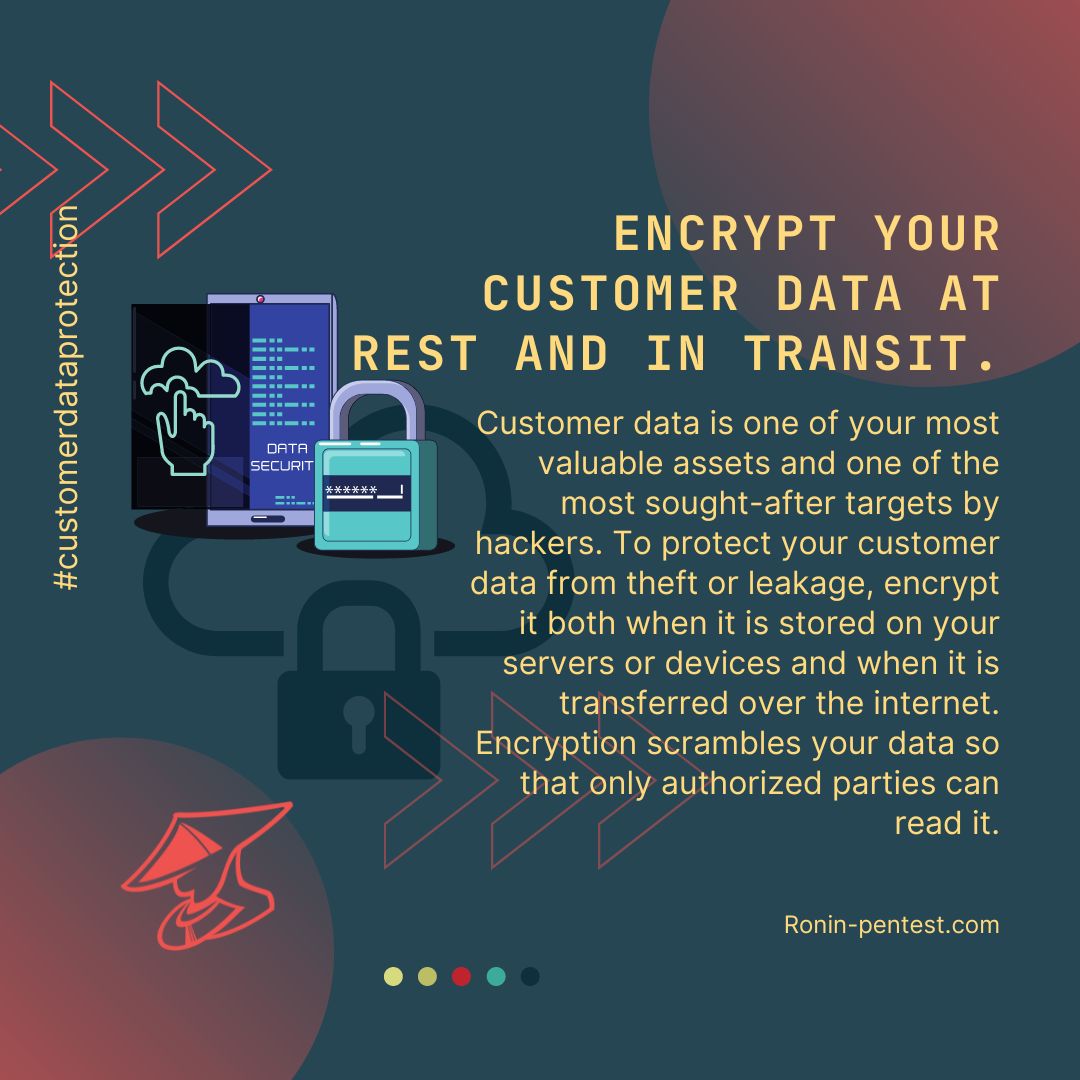 RoninPentest's tweet image. Encryption is one of the best ways to protect your customer data from cyberattacks.
#CustomerDataProtection #CybersecurityTips #Encryption #SecureYourBusiness #CyberSafeEnterprise #VulnerabilityManagement #OnlineSafetySolutions #DataProtectionPartner #RoninPentest #defenseindepth